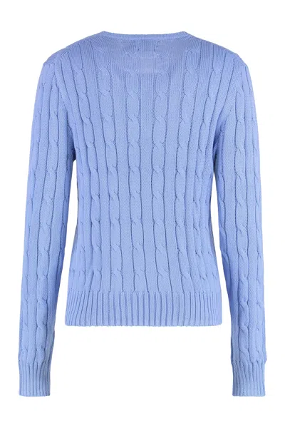 Polo Ralph Lauren Sweater In Cable Knit In Blue