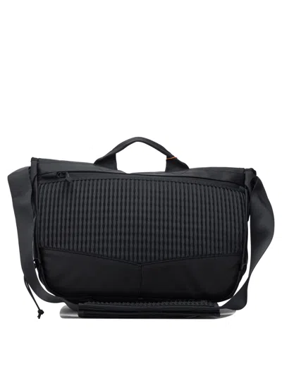 Porter Yoshida Messenger Bag With Adjustable Strap And Handle In Black