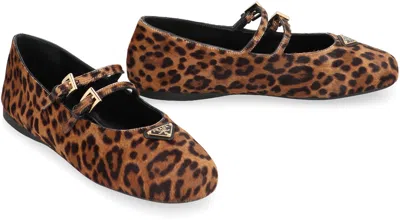 Prada Animalier Printed Leather Loafers In Animal Print