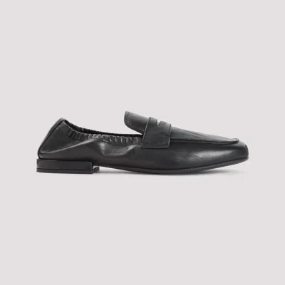 Prada Antique-inspired Loafers With Shuffle Screen Printed Logo In Black