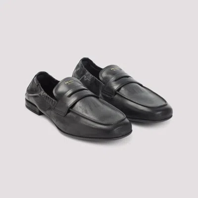 Prada Antique-inspired Loafers With Shuffle Screen Printed Logo In Black