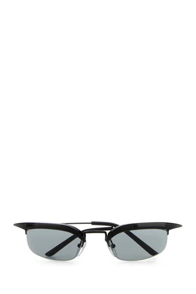 Prada Black Acetate And Metal Sunglasses In Black