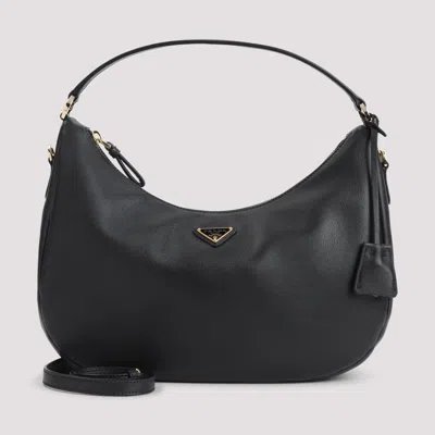 Prada Black Calf Leather Bag In Black