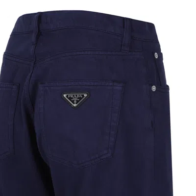 Prada Straight Leg Tapered Jeans In Blue
