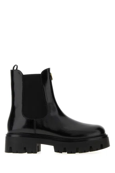 Prada Brushed Leather Booties