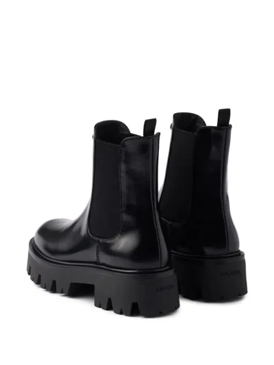 Prada Brushed Leather Booties