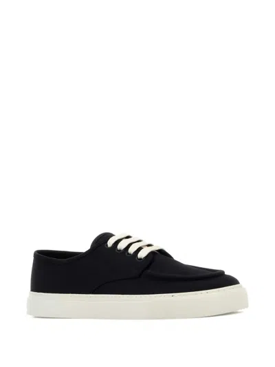 Prada Sneakers Navy Blue In Cotton Canvas In Multi