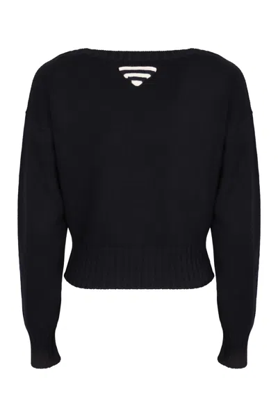 Prada Cotton Sweater In Black