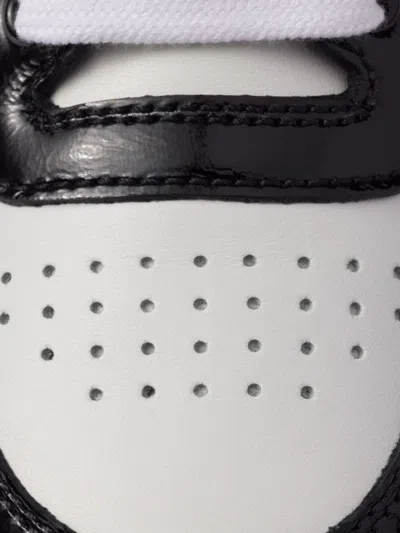 Prada Urban Leather Sneakers Featuring Contrast Panels In Black