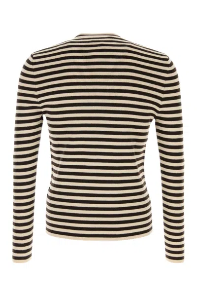 Prada Superfine Wool Striped Crew-neck Sweater In Multi