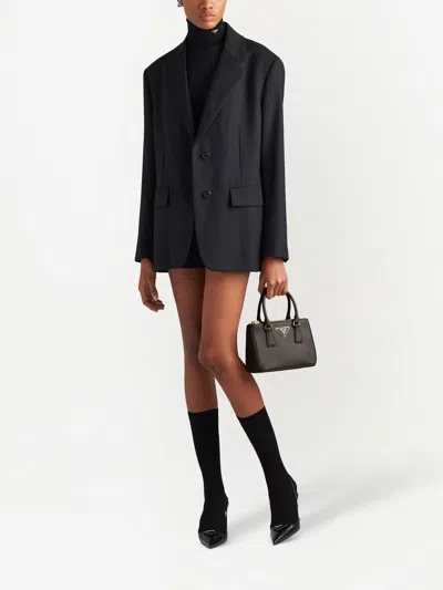 Prada Gallery Saffiano Leather Mini Bags In Brown