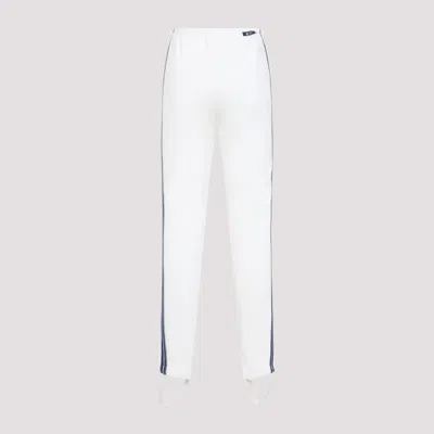Prada Stretch Leggings With Side Stripe Detail In White