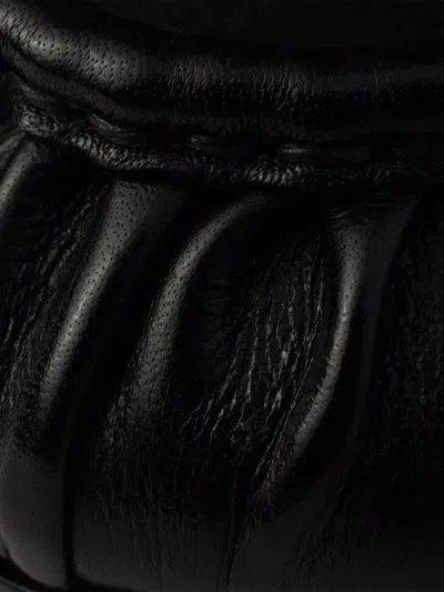 Prada Brushed Leather Loafers In Black