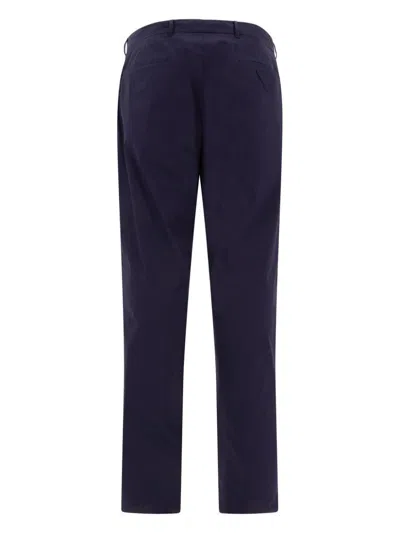 Prada Lightweight Cotton Trousers Clothing In Blue