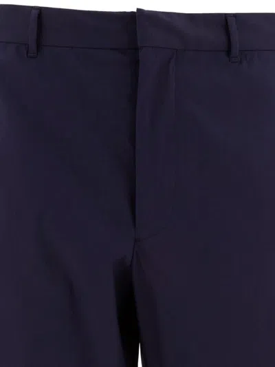 Prada Lightweight Cotton Trousers Clothing In Blue