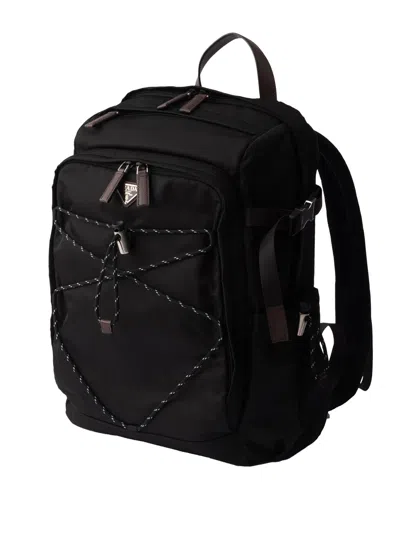 Prada Versatile Backpack With Multiple Storage Options In Black