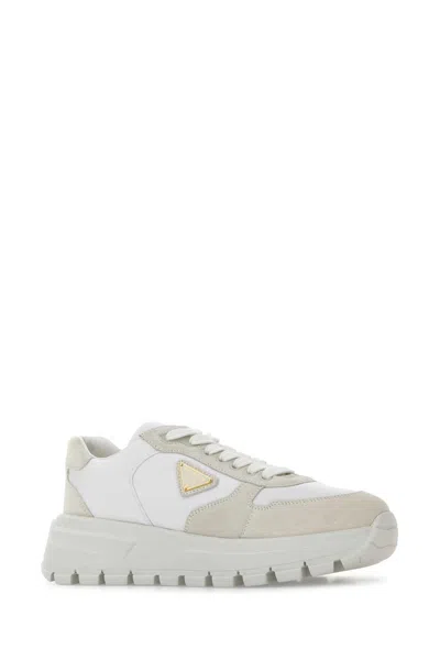 Prada Prax 2.0 Re-nylon And Suede Sneakers Shoes In Multi