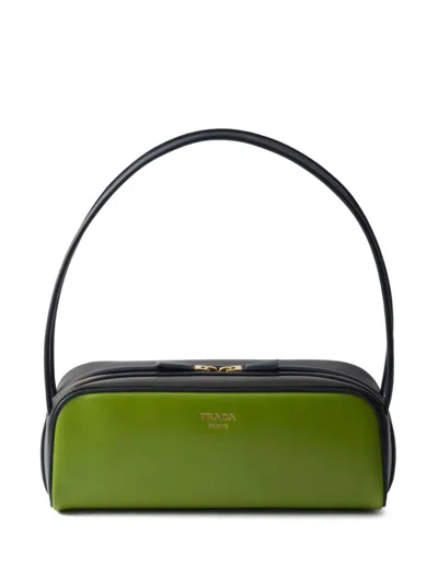 Prada Borsa A Spalla In Pelle Verde Donna In F04is Felce Ebano Baltico