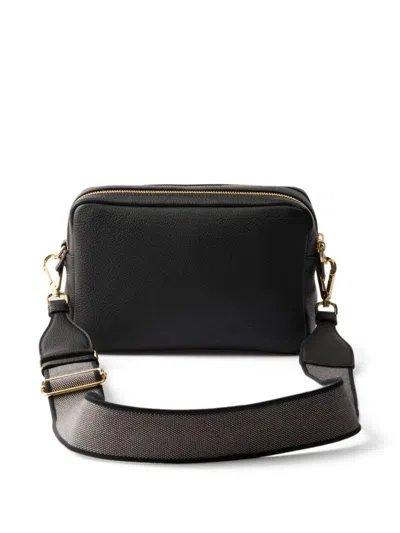 Prada Nylon Camera Bag With Leather Detailing In Black