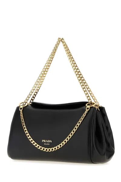 Prada Tumulte Small Chain-strap Leather Shoulder Bag In Black