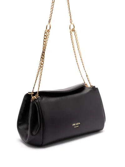 Prada Tumulte Small Chain-strap Leather Shoulder Bag In Black