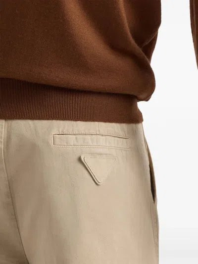 Prada Vintage-effect Cotton Bermudas In Multi