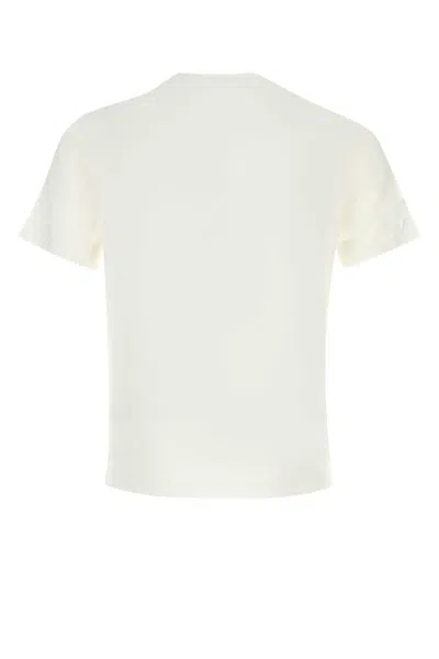 Prada Crew Neck Short Sleeve Fitted T-shirt In White
