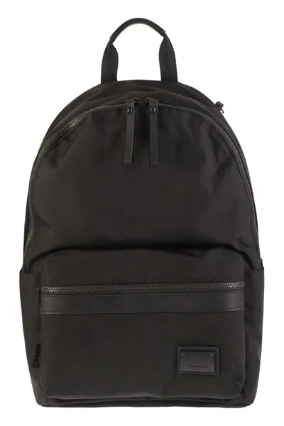 Premiata Versatile Backpack With Multiple Storage Options In Black