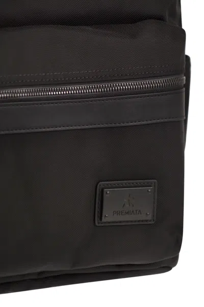 Premiata Versatile Backpack With Multiple Storage Options In Black