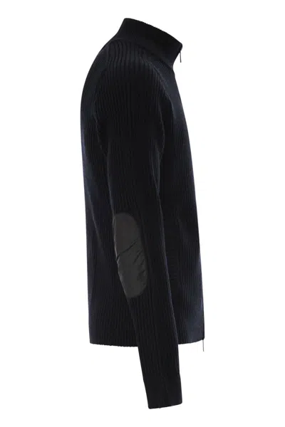 Premiata Wool Cardigan With Zip In Black