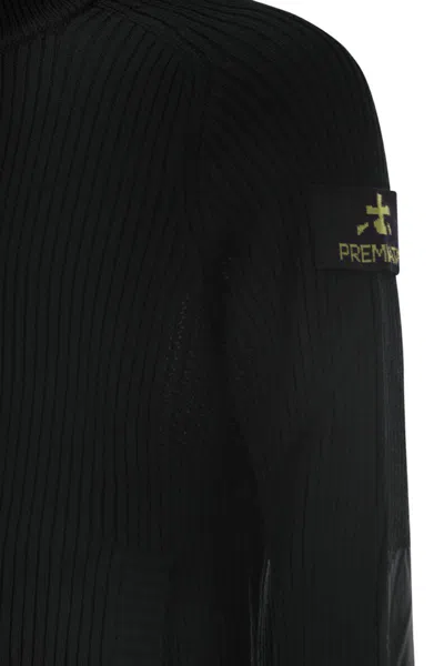 Premiata Ribber Zip Cardigan Cardigan In Black
