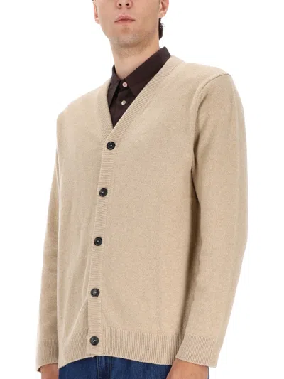 Ps By Paul Smith Ps Paul Smith V-neck Knitted Cardigan In Brown