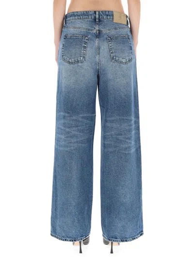 Pt Torino Blue Cotton Jeans In Blue