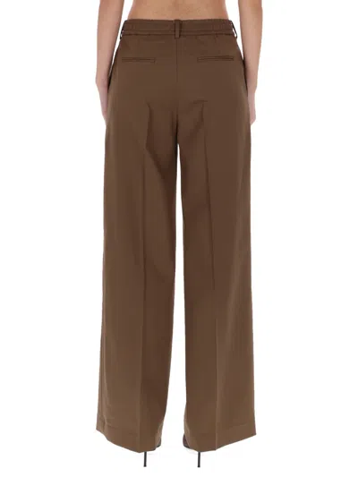 Pt Torino Brown Virgin Wool Trousers In Brown