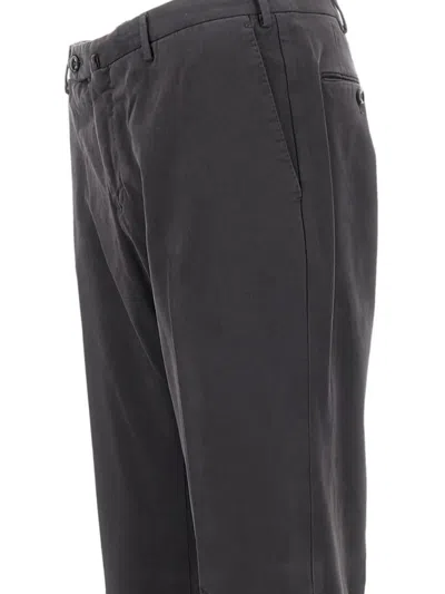 Pt Torino Charcoal Stretch Modal Blend Pant In Gray