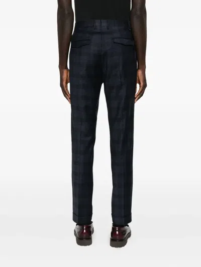 Pt01 Master Straight-leg Wool Check Trousers In Black