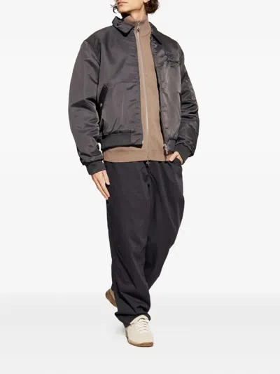 Puma X Represent Zip-up Logo-embroidered Sweatshirt In Brown