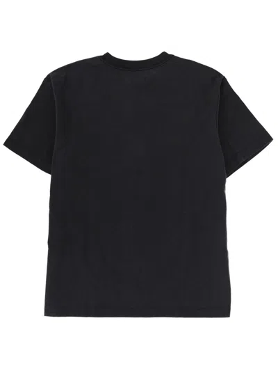 Purple Brand Textured Cotton Jersey Graphic T-shirt In Black