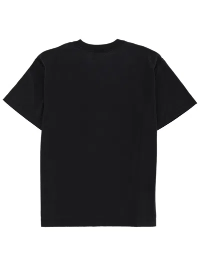 Purple Brand Graphic Print Short Sleeve T-shirt In Black