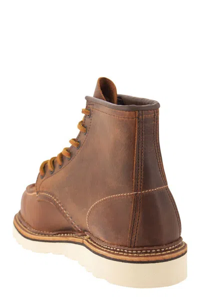 Red Wing Classic Moc Rough And Tough Leather Boot In Brown