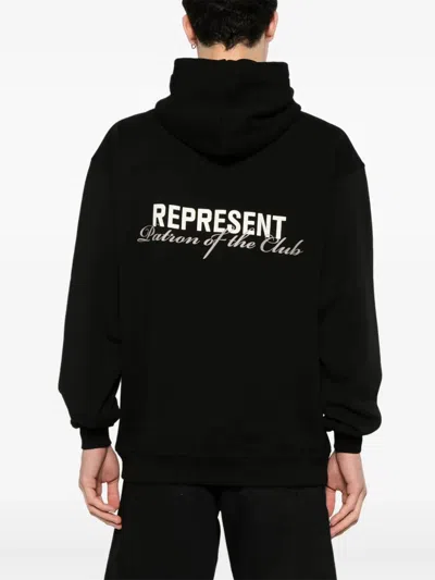 Represent "patron Of The Club" Hoodie In Black