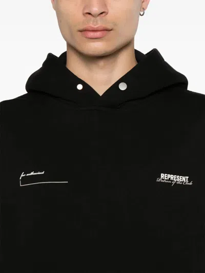 Represent "patron Of The Club" Hoodie In Black