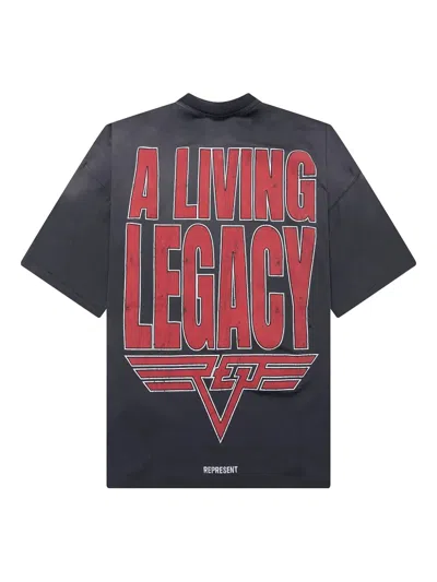 Represent Reversible Living Legacy Tour T-shirt In Grey In Gray