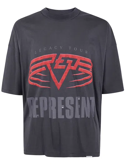 Represent Reversible Living Legacy Tour T-shirt In Grey In Gray