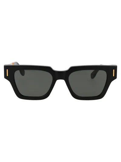 Retrosuperfuture Francis Black Acetate Sunglasses In Black