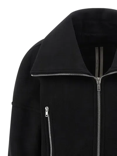 Rick Owens Black Wool Draculimo Structured Jacket In Black