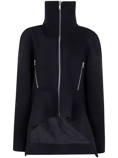Rick Owens Black Wool Draculimo Structured Jacket In Black