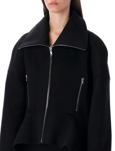 Rick Owens Black Wool Draculimo Structured Jacket