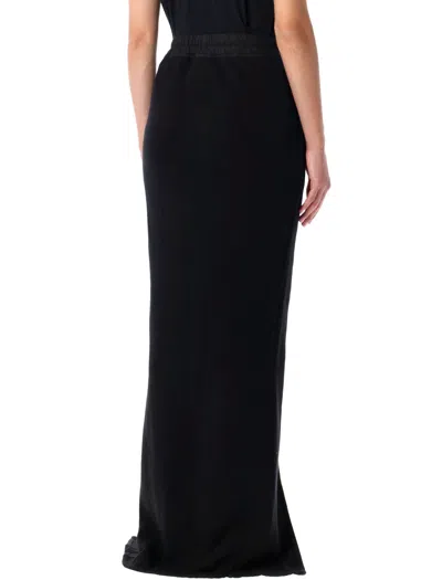 Rick Owens Drkshdw Black Slit Skirt In Black