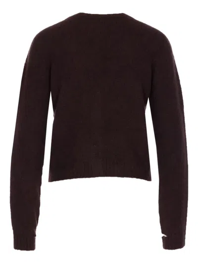 Roberto Collina Knitwear Cardigan With Cut Out Detail In Brown